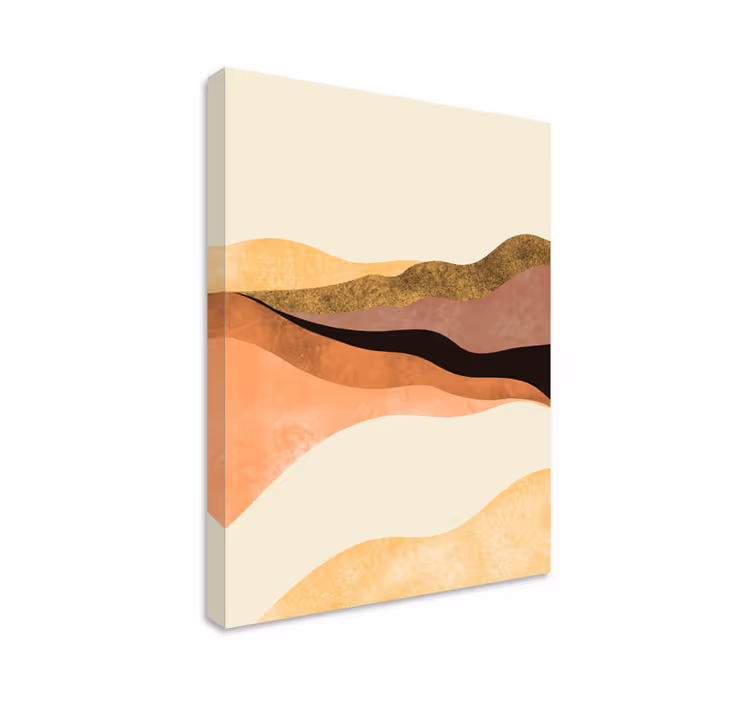 Tablou abstract valuri blânde în mișcare - TenStickers