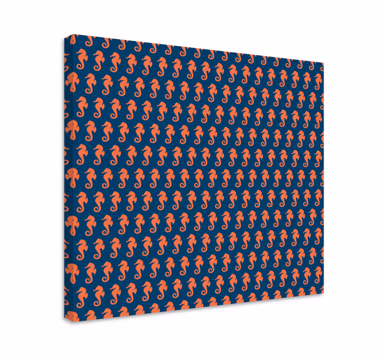 Tablou modern cu model repetitiv de seahorse - TenStickers