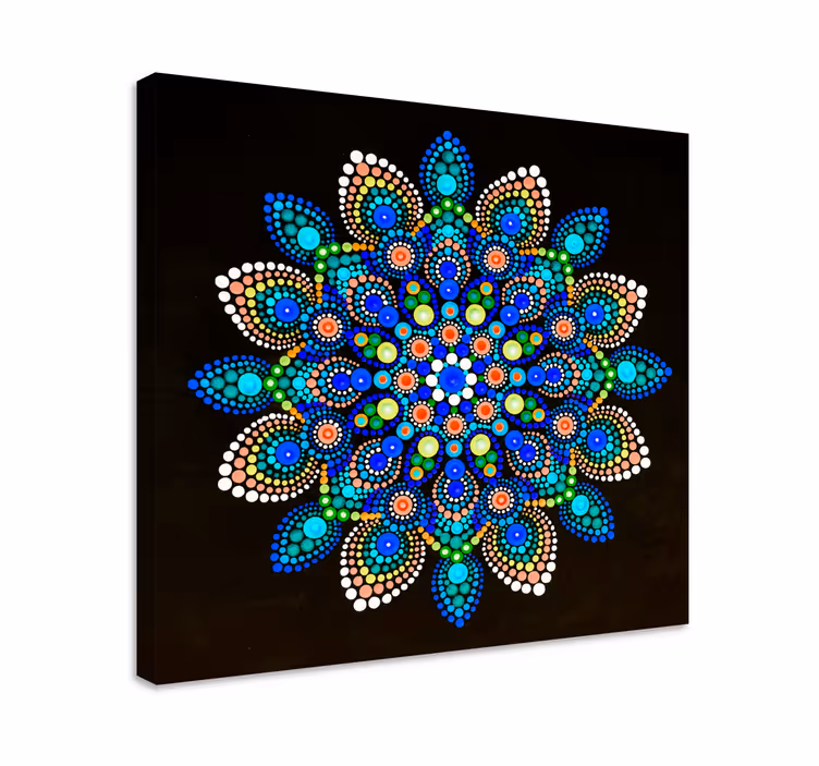Puncte colorate mandala arta de perete mandala panza - TenStickers