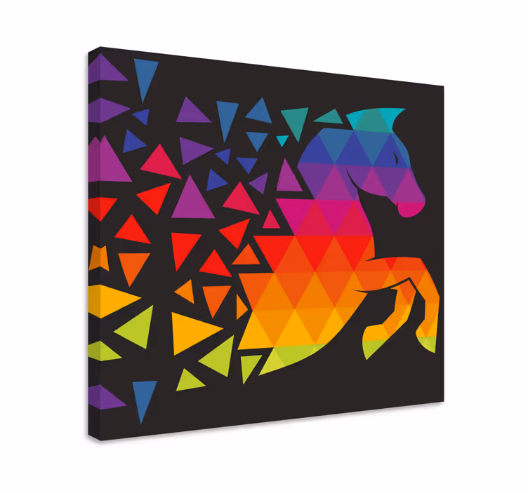 Cal cu dods colorat pânză de cal - TenStickers