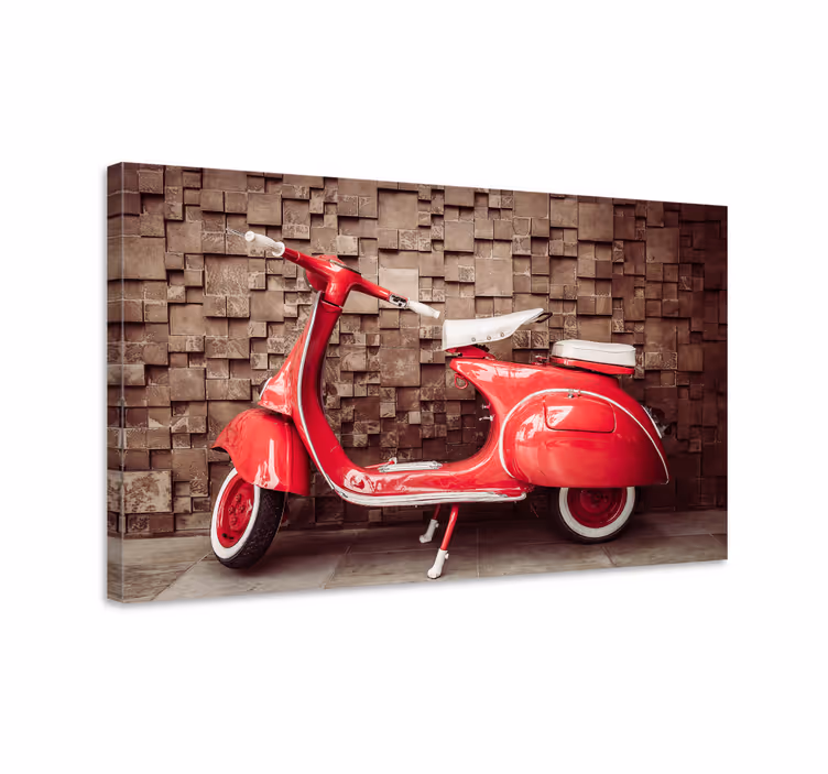 Arta panza retro motocicleta rosie - TenStickers