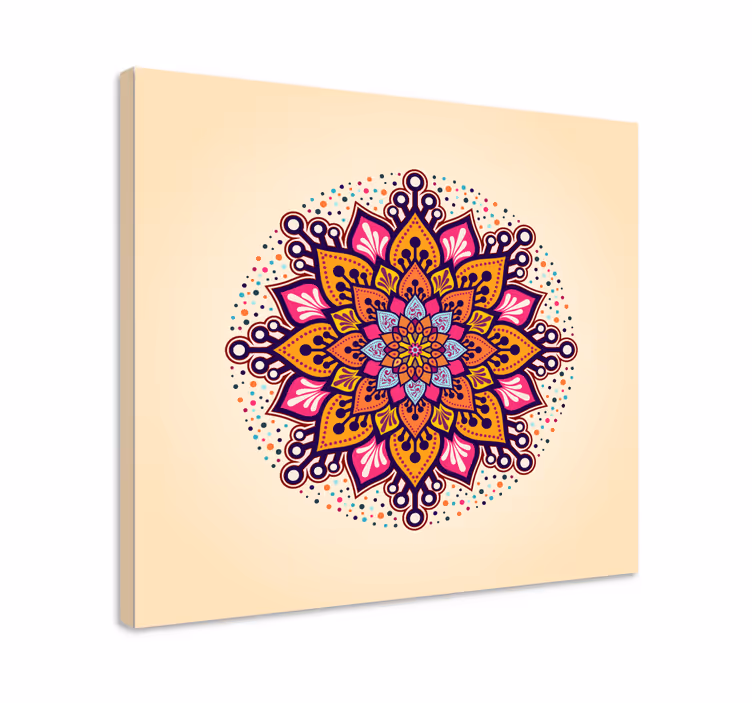 Arta de perete curcubeu mandala bej - TenStickers