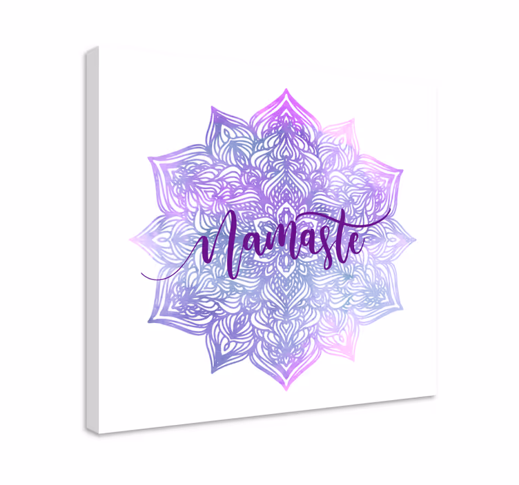 Violet mandala namaste mandala pânză artă de perete - TenStickers