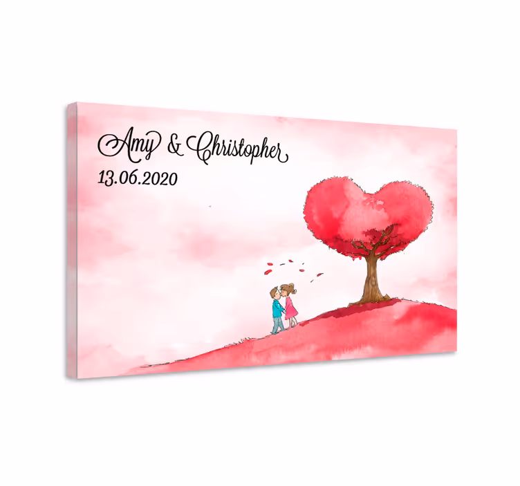Tablou rustic copacul iubirii - TenStickers