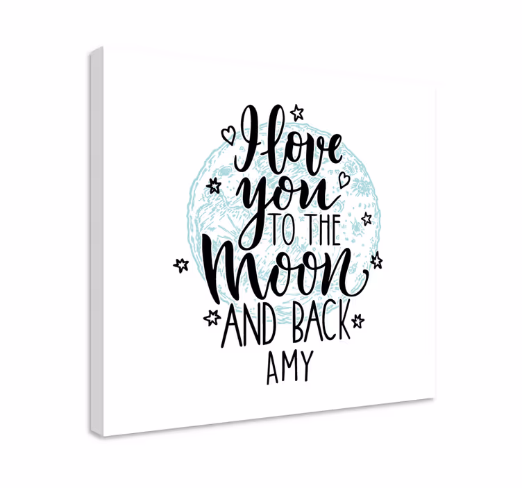 Tablou fraze te iubesc luna - TenStickers