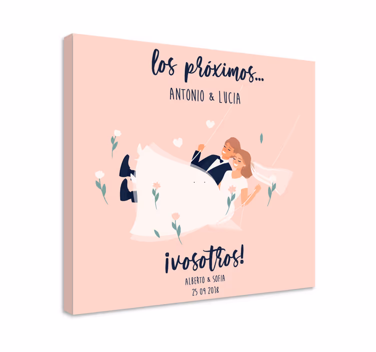 Tablou fraze anunț de nuntă romantică - TenStickers
