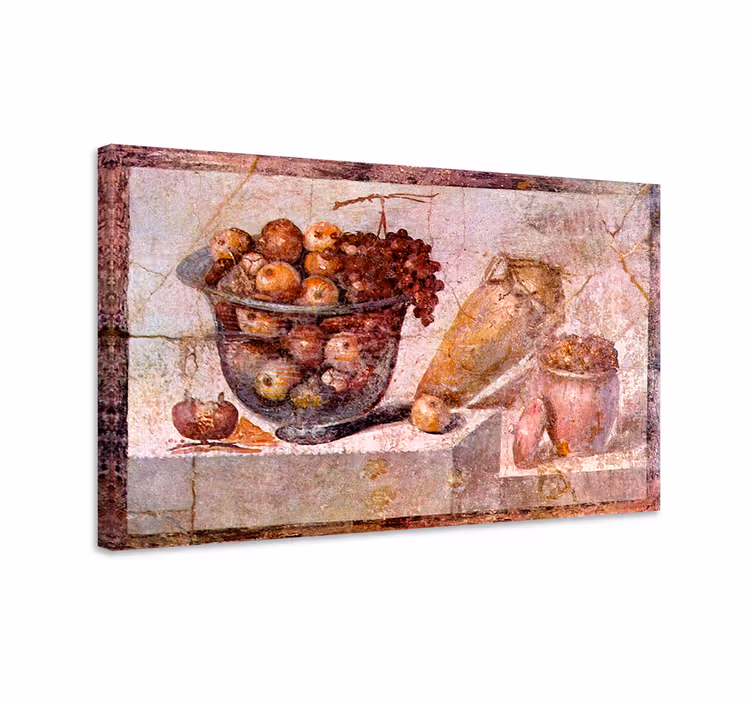 Fructe roșii pe castron de sticlă panza de fructe - TenStickers