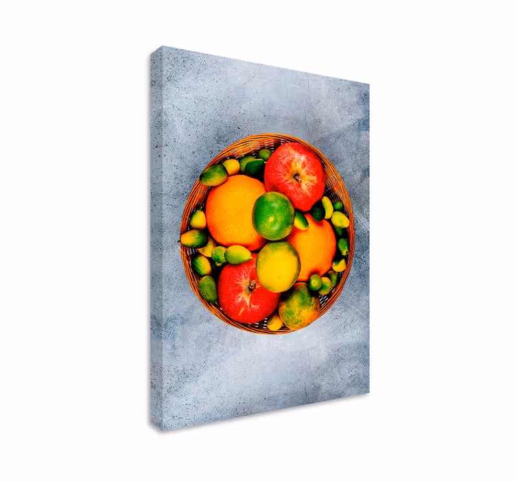 Tablou fructe coș de fructe vibrante - TenStickers
