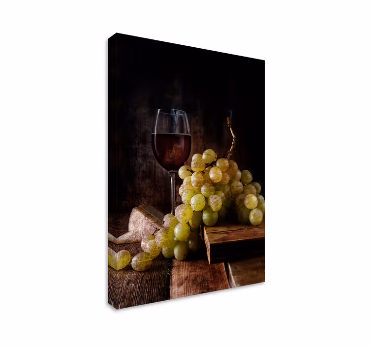 Struguri verzi și pânză de fructe de vin roșu - TenStickers