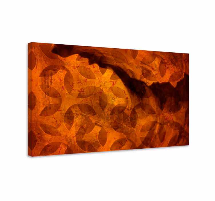 Tablou abstract cu modele complicate de frunze - TenStickers