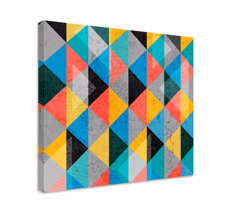 Tablou geometric model dinamic de diamant - TenStickers