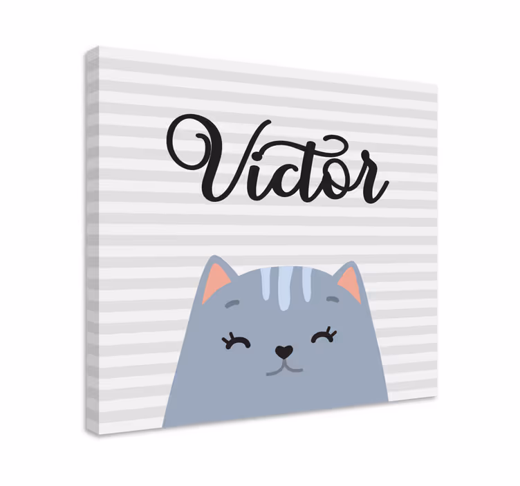 Tablou pisici pisica zâmbitoare victor - TenStickers
