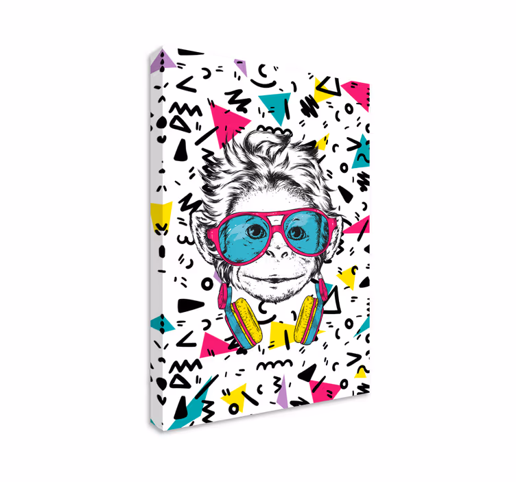 Tablou animale portret de maimuță cool - TenStickers