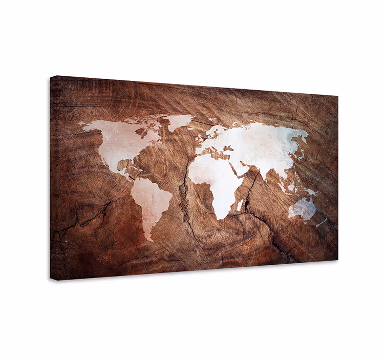 Tablou harta lumii mapa continentelor - TenStickers