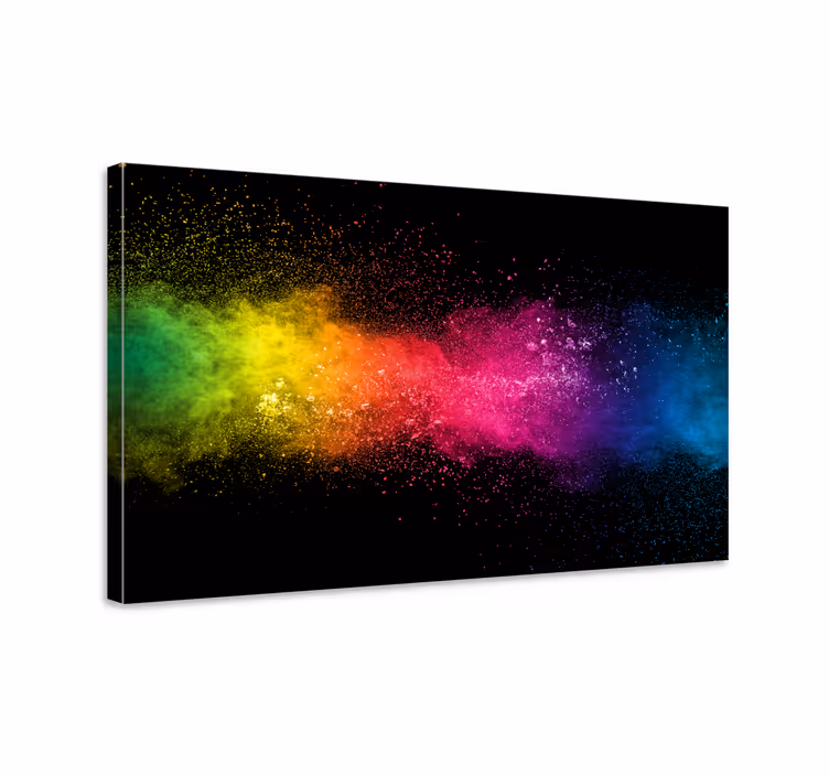 Artă de perete abstract pânză stropi multicolor - TenStickers