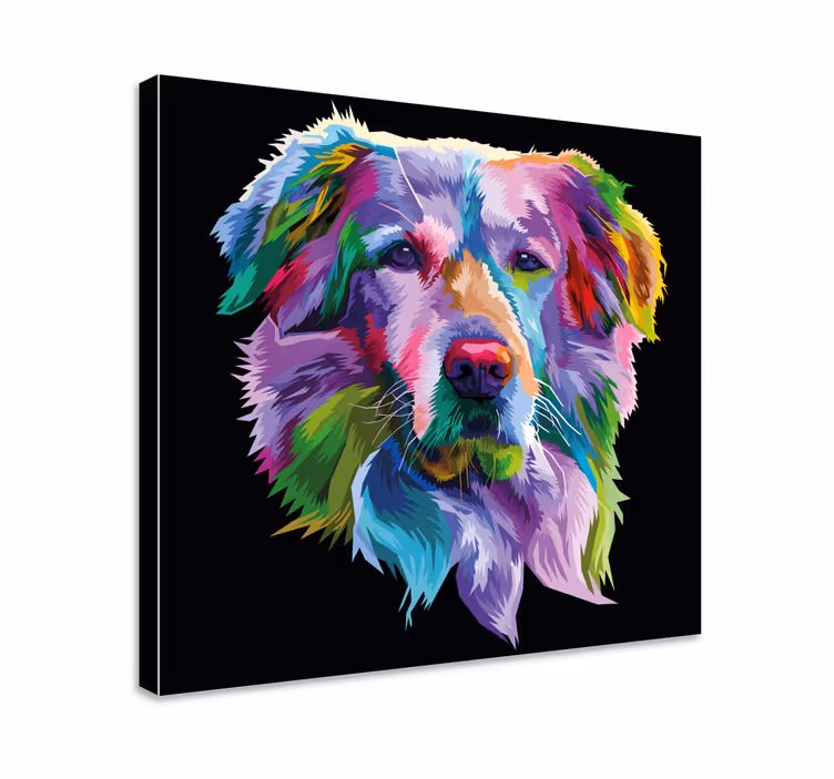 Amprente colorate de pânză cu față de animal de companie - TenStickers