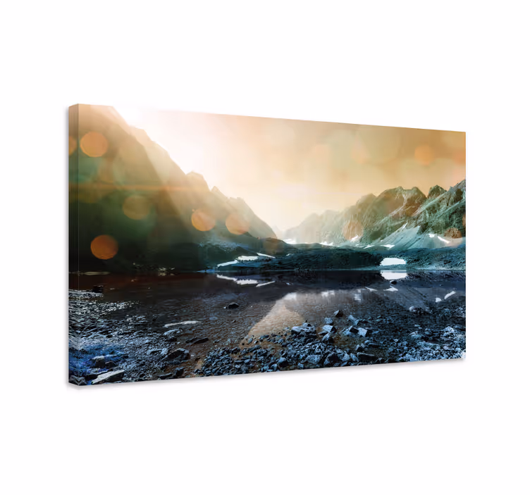 Tablou peisaje reflexii montane - TenStickers