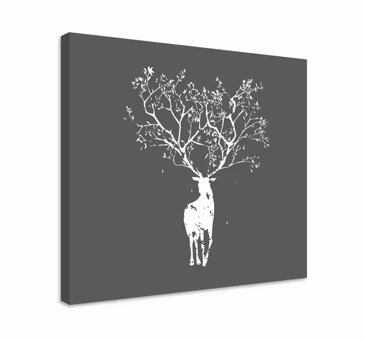 Copac cerb animal panza arta - TenStickers