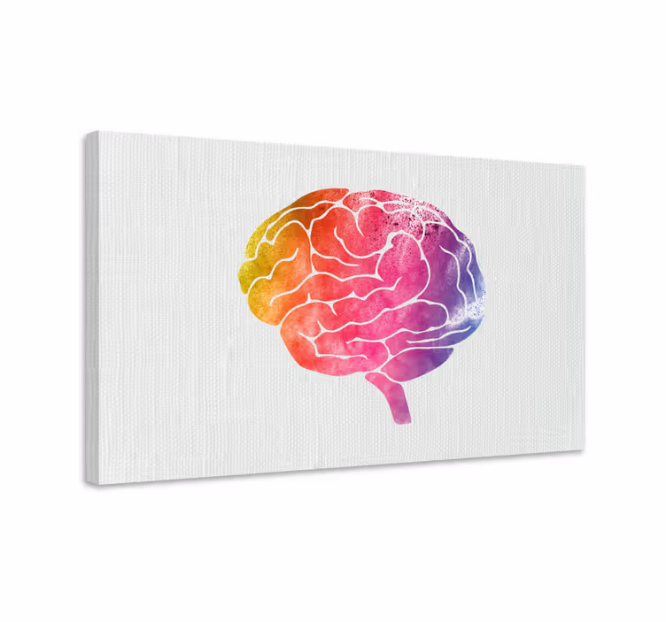 Curcubeu creier pânză abstractă artă de perete - TenStickers