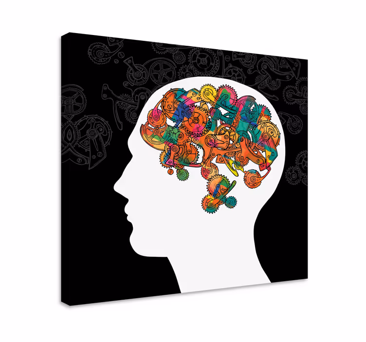 Creioane dințate pânză abstractă artă de perete - TenStickers