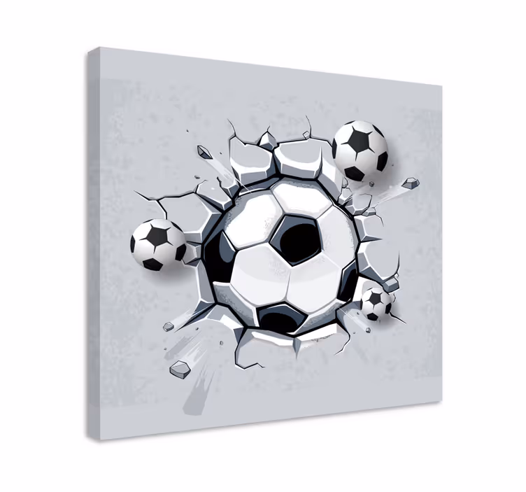 Imagini de pânză cu mingi de fotbal 3d - TenStickers