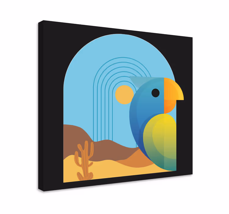 Tablou animale portret vibrant de papagal - TenStickers