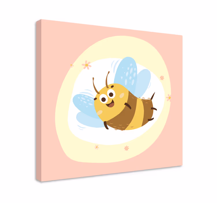 Tablou animale personaj albinuță veselă - TenStickers