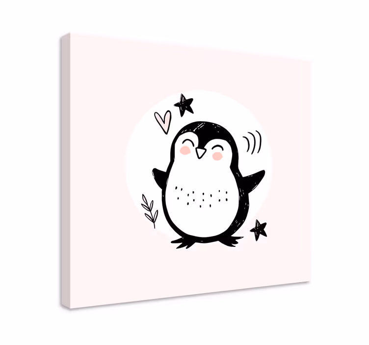 Panza drăguță desenată pinguin doodle bebeluș - TenStickers