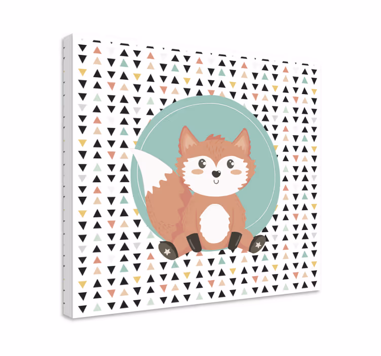 Panza drăguță de pepinieră cu desene animate de vulpe - TenStickers
