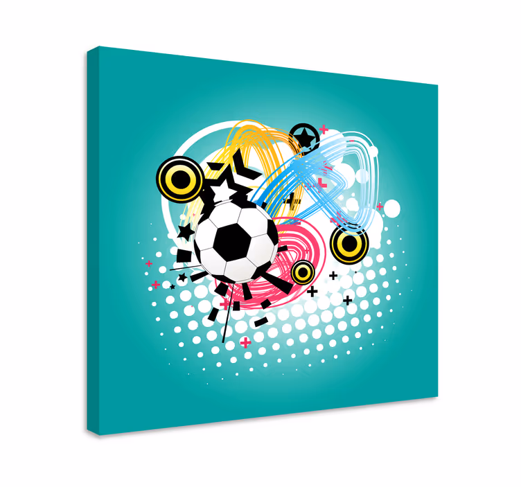 Tablou sport acțiune cu minge de fotbal - TenStickers