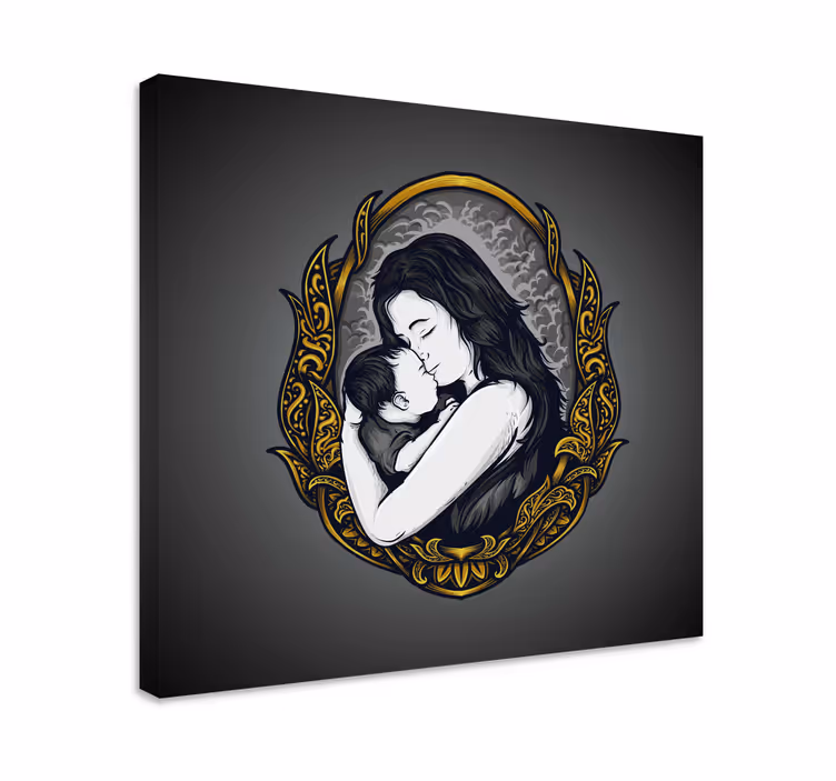 Tablou persoane Îmbrățișare maternă - TenStickers