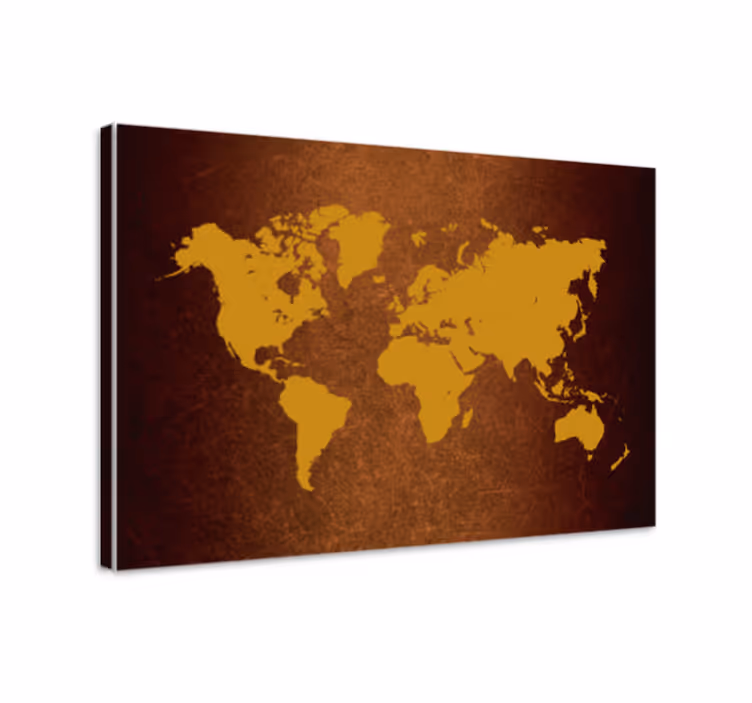 Tablou harta lumii mapa globală retro - TenStickers