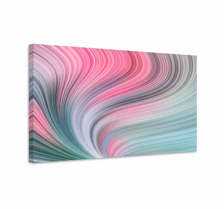 Tablou abstract valuri colorate curbe - TenStickers