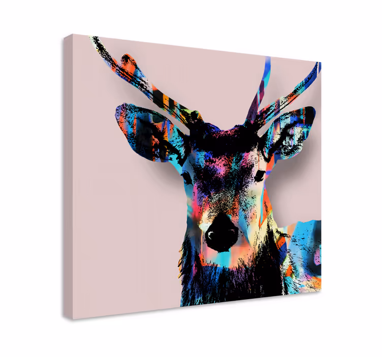 Amprente de pânză animale de cerb multicolor - TenStickers