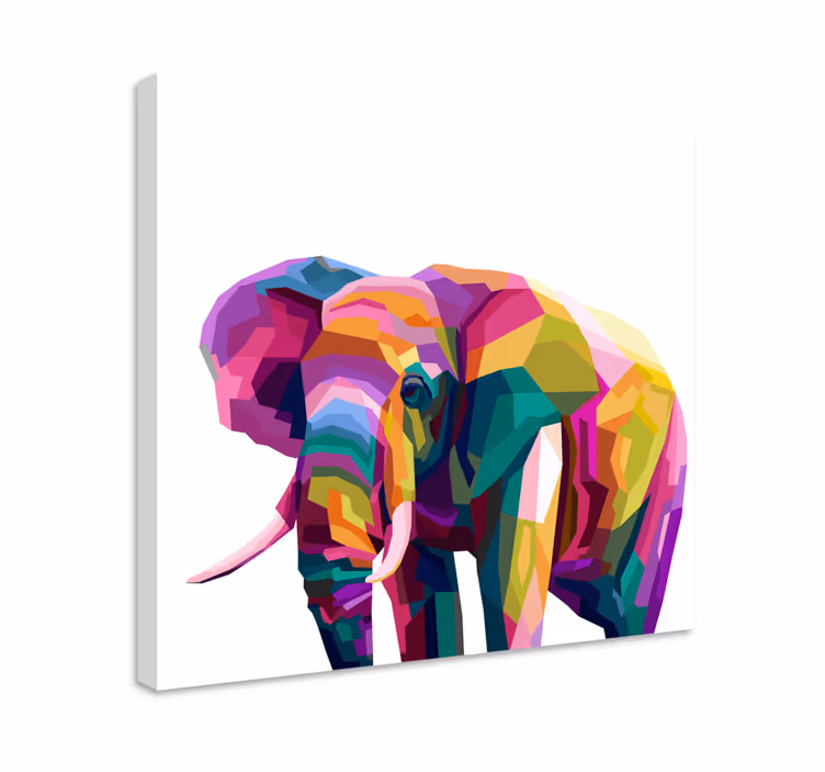 Pânză de elefant realistă multicoloră - TenStickers