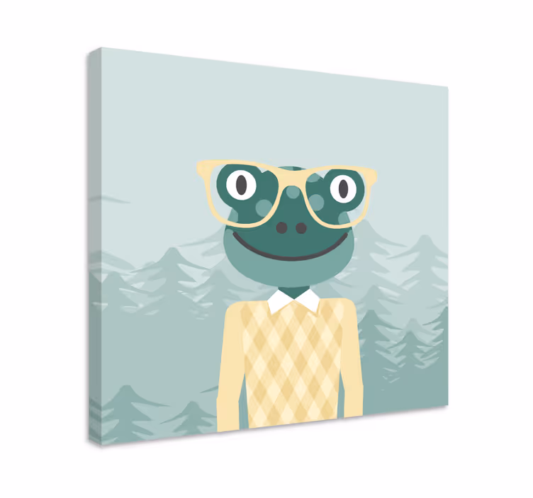 Tablou 3d personaj broască stilat - TenStickers