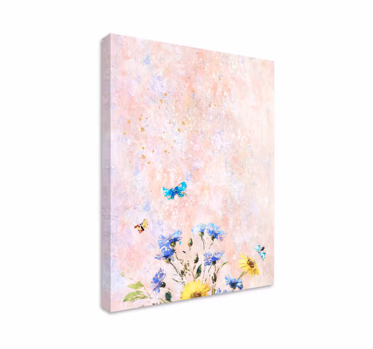 Tablou flori şi plante peisaj floral delicat - TenStickers