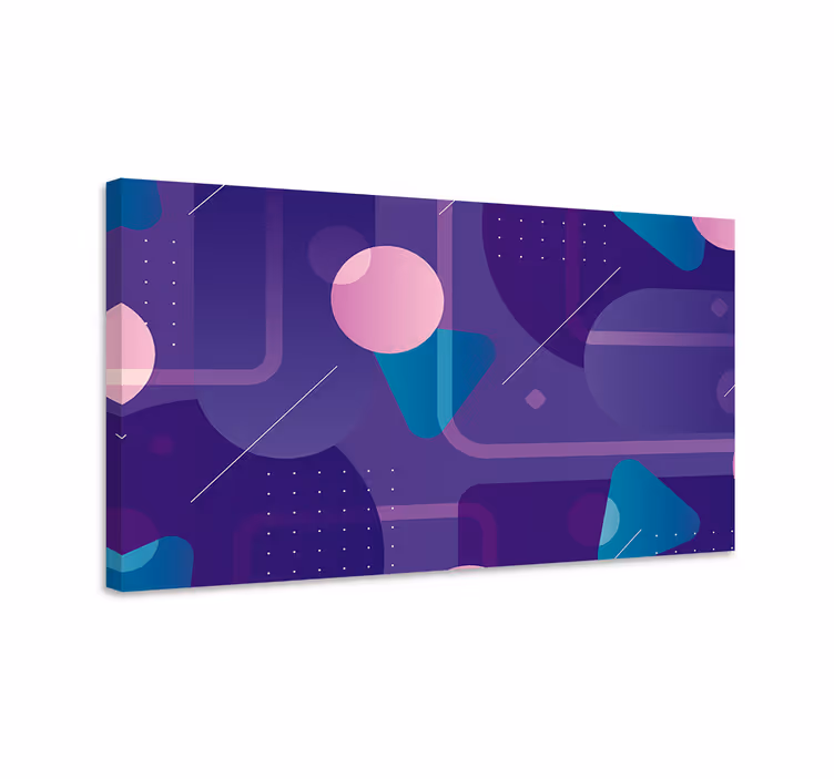 Tablou geometric design cu forme abstracte - TenStickers