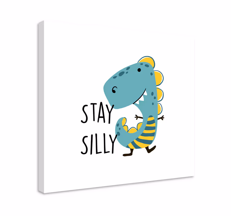 Tablou dinozauri rămâi amuzant dinozaur - TenStickers