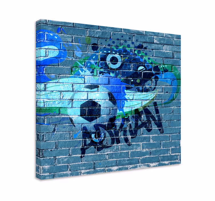 Graffiti de fotbal cu imprimeuri de pânză de acasă - TenStickers