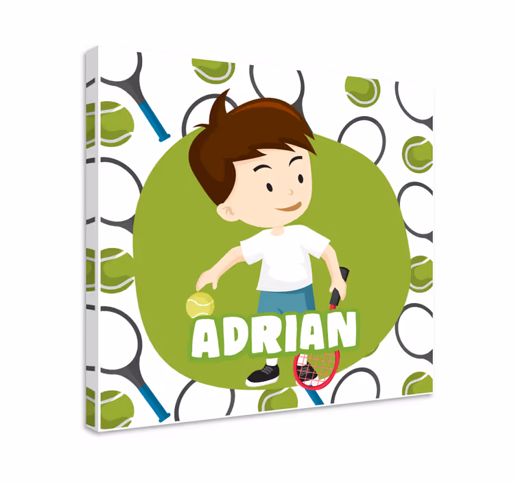 Tablou infantil minge de tenis de serviciu personalizat - TenStickers