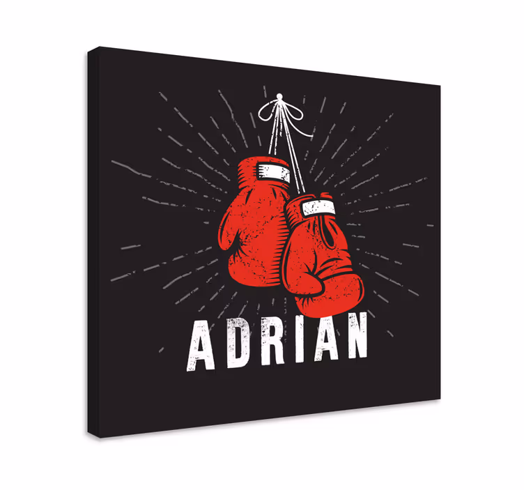 Mănuși boxer cu nume personalizate pânză - TenStickers