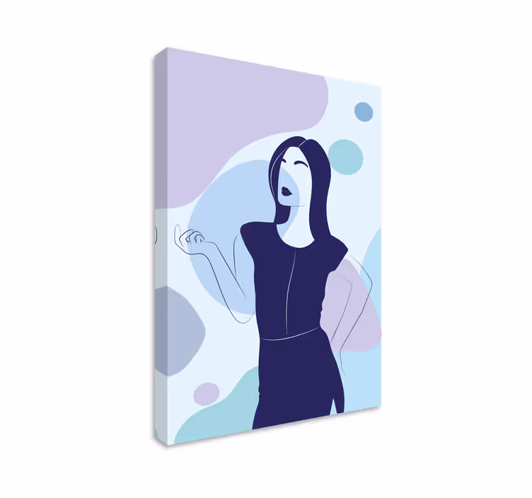 Tablou persoane gest stilizat de femeie - TenStickers