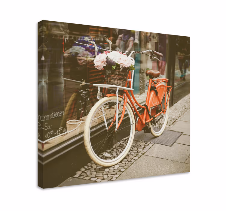 Tablou orașe expunere fermecătoare de biciclete - TenStickers