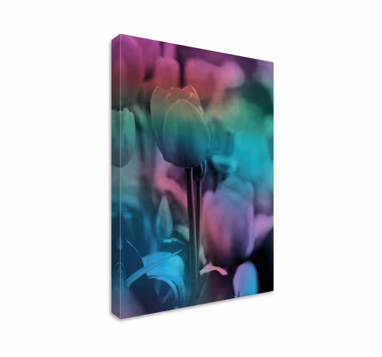 Tablou flori şi plante siluetă florală delicată - TenStickers