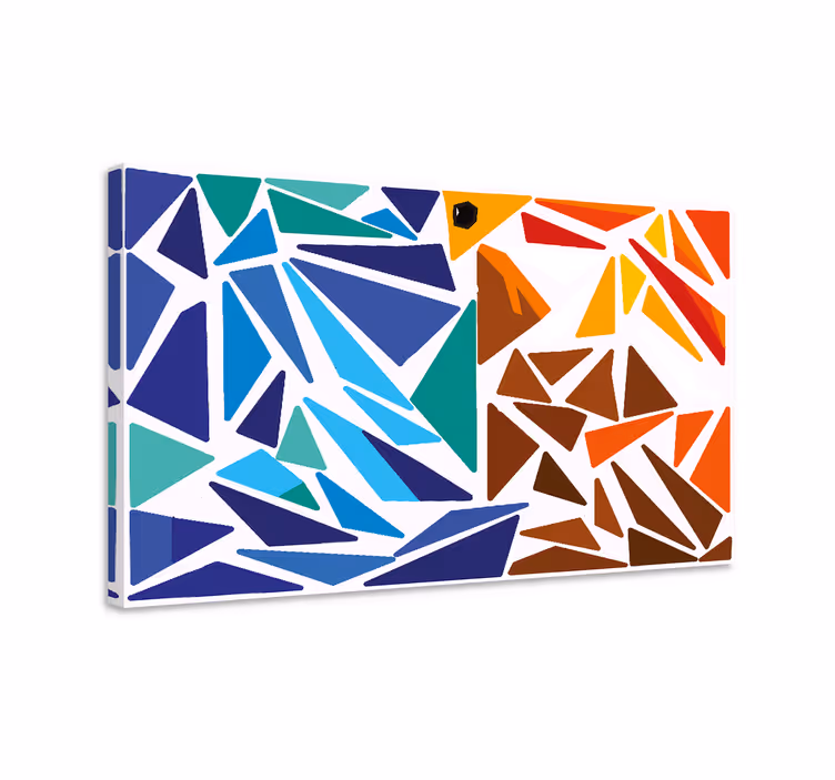 Tablou geometric compoziție unghiulară abstractă - TenStickers