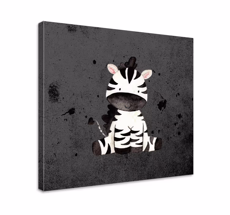 Tablou animale personaj zebră drăguț - TenStickers
