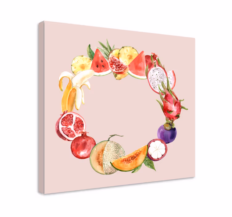 Tablou fructe aranjament circular - TenStickers