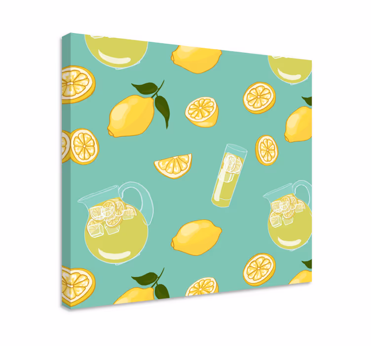 Pahar cu panza cu fructe de lamaie si fructe - TenStickers