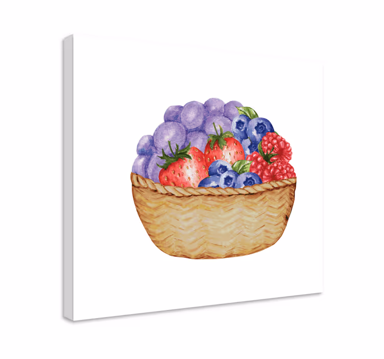 Tablou fructe coș de fructe bogat - TenStickers